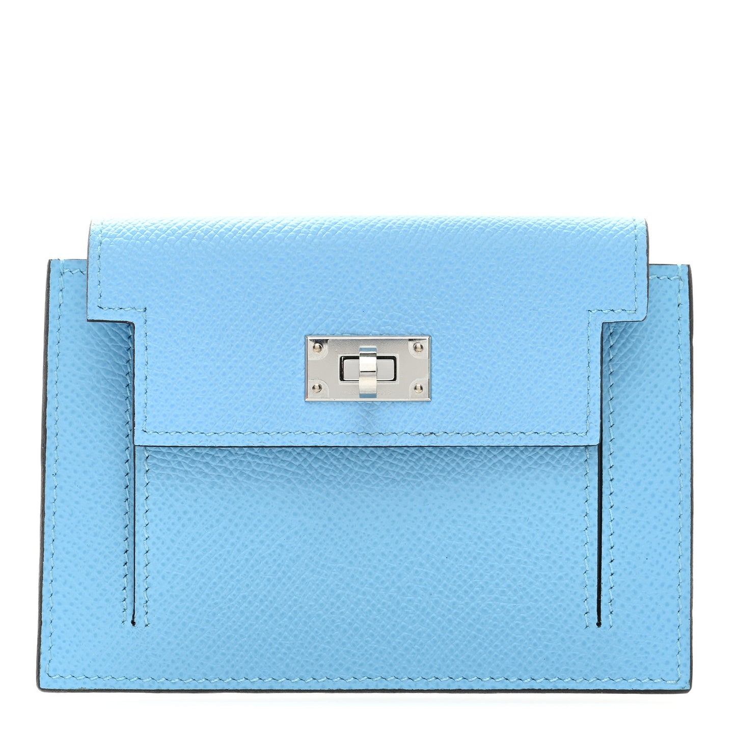 Epsom Kelly Pocket Compact Wallet Celeste