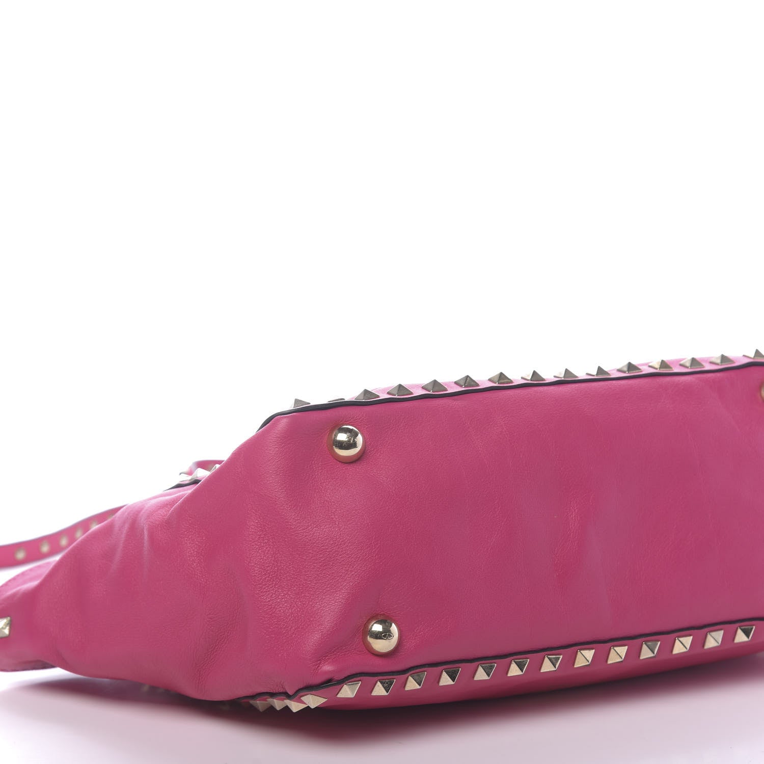 Valentino Garavani Vitello Small Rockstud Tote Deep Cyclamin 7 of 15