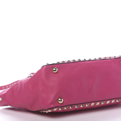 Valentino Garavani Vitello Small Rockstud Tote Deep Cyclamin 7 of 15