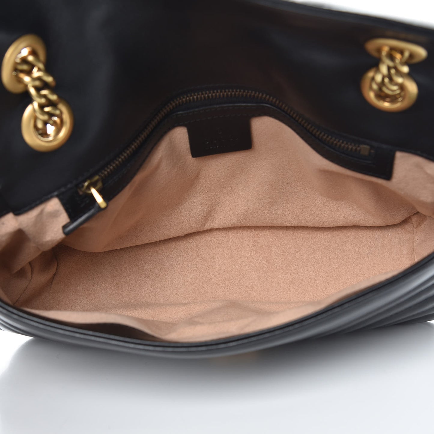 Calfskin Matelasse Small GG Marmont Shoulder Bag Black