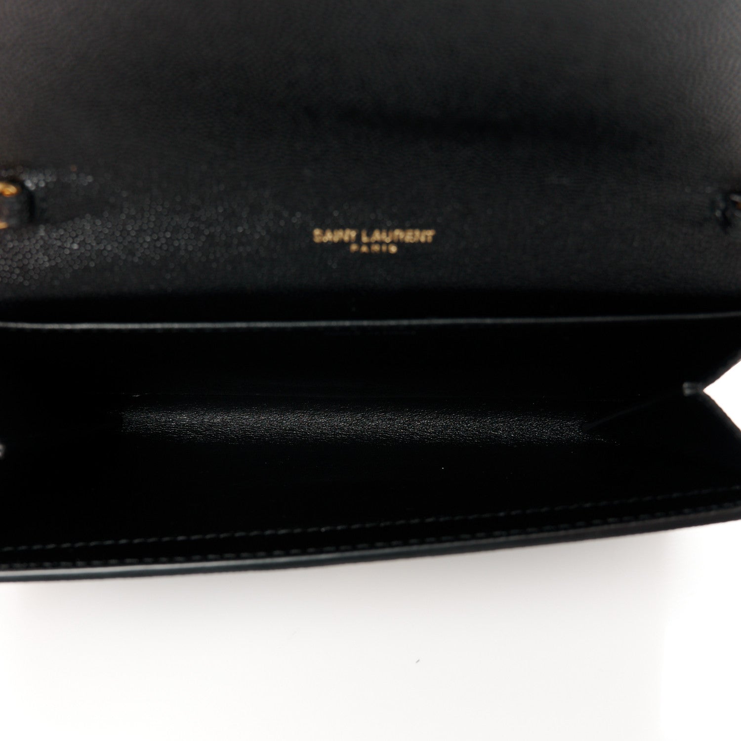 Saint Laurent Grain De Poudre Uptown Chain Wallet Black 6 of 14