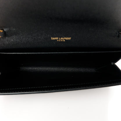 Saint Laurent Grain De Poudre Uptown Chain Wallet Black 6 of 14