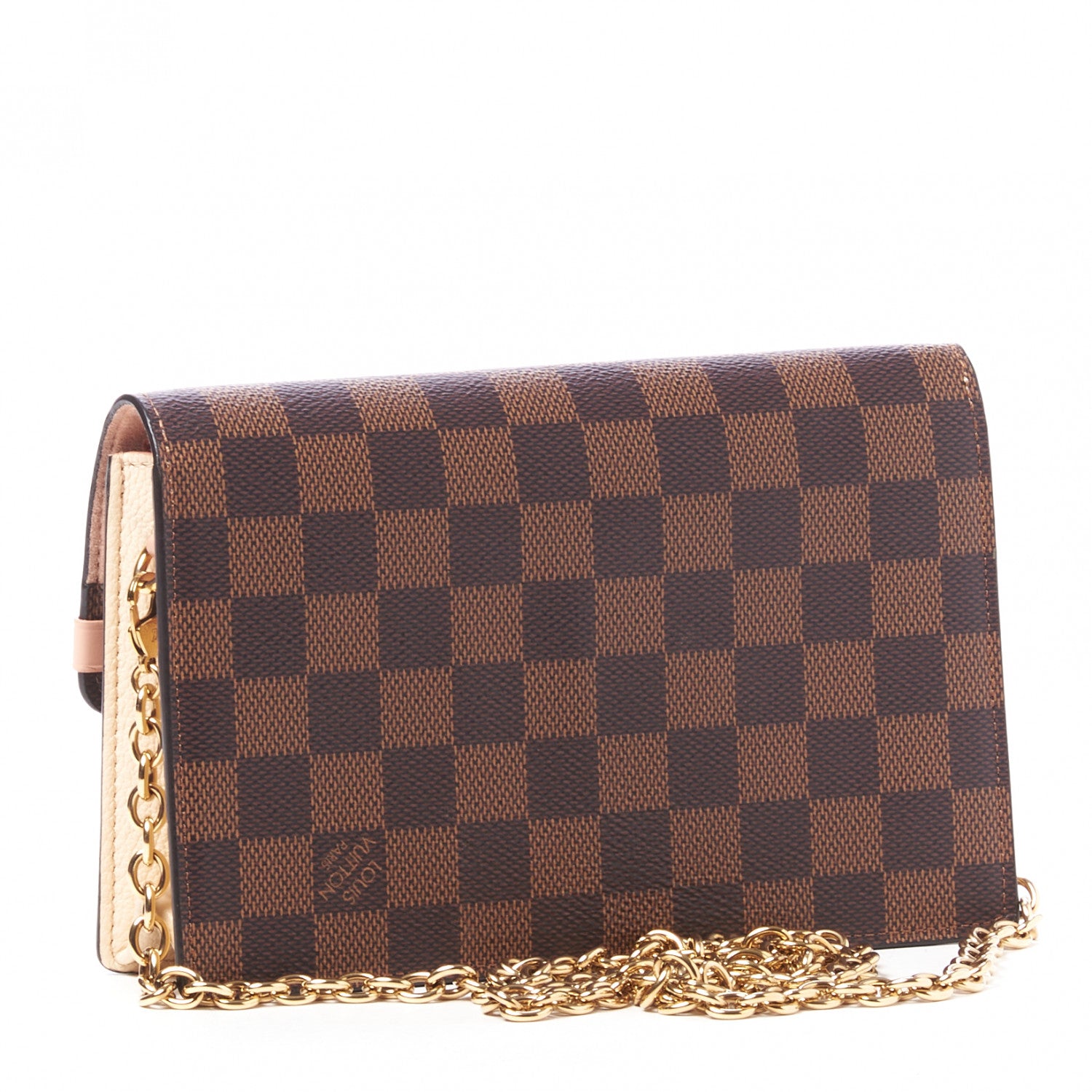 Louis Vuitton Damier Ebene Vavin Chain Wallet Creme 3 of 9