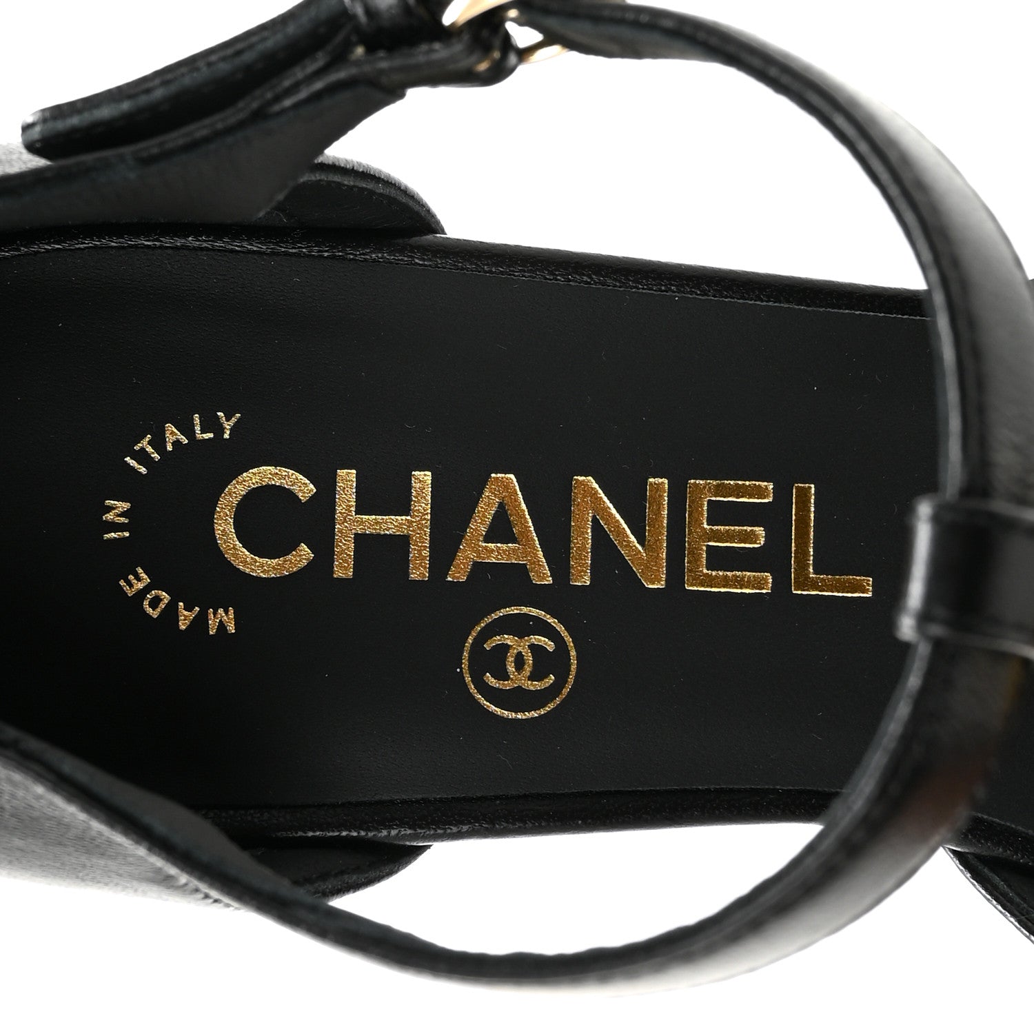 Chanel Lambskin Grosgrain Cap Toe Pearl CC Mary Jane Flats 36 Black 7 of 10