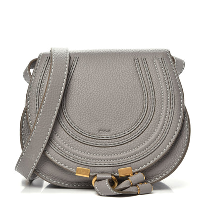Chloe Calfskin Mini Marcie Round Crossbody Bag Cashmere Grey 1 of 9