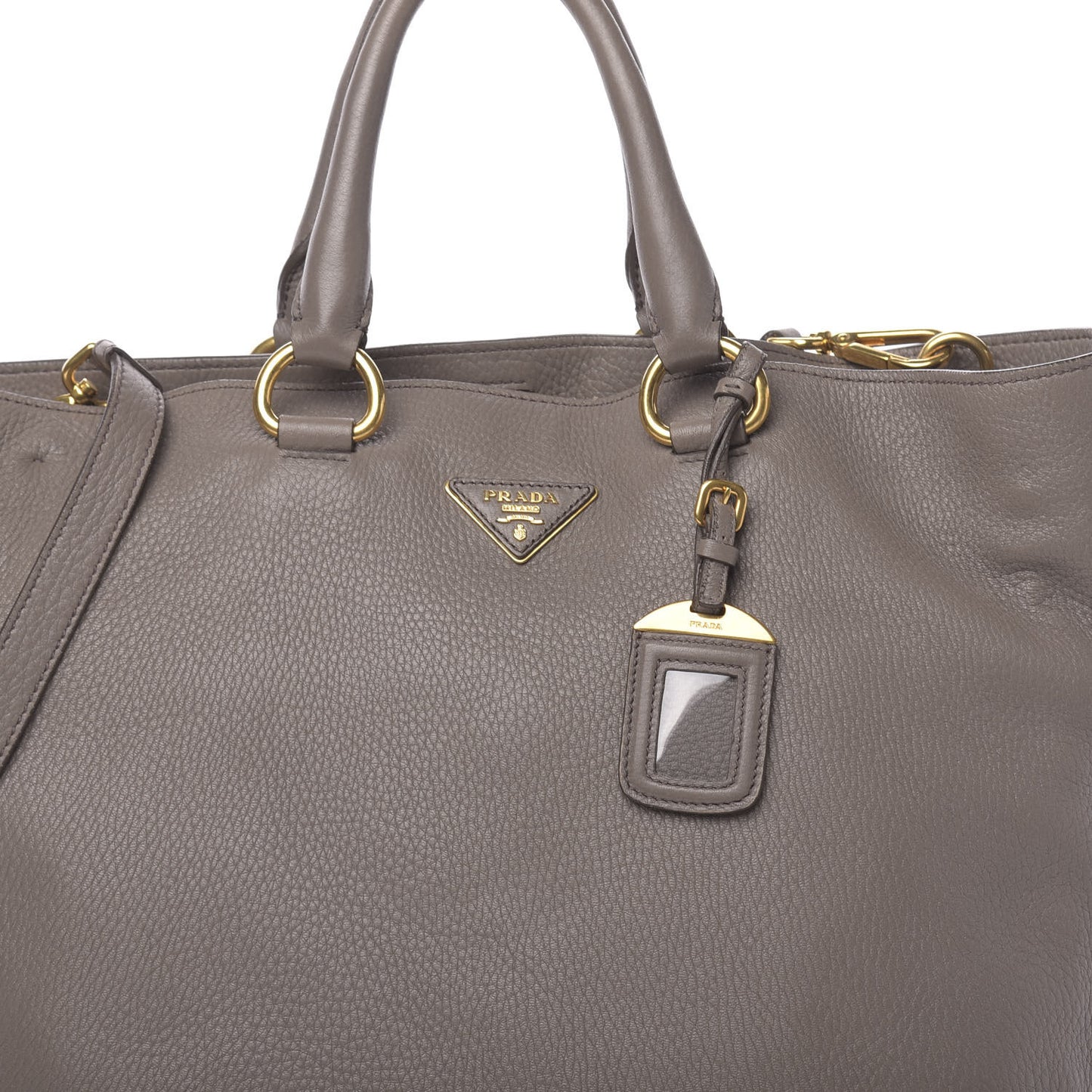 Cervo Deerskin Side Zip Tote Argilla