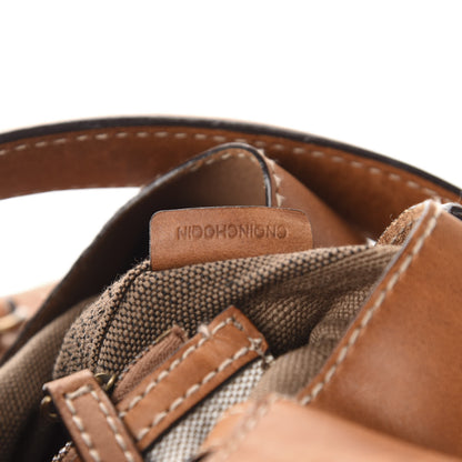 Burberry Canvas Mega Check Medium Ashby Hobo Saddle Brown 10 of 11