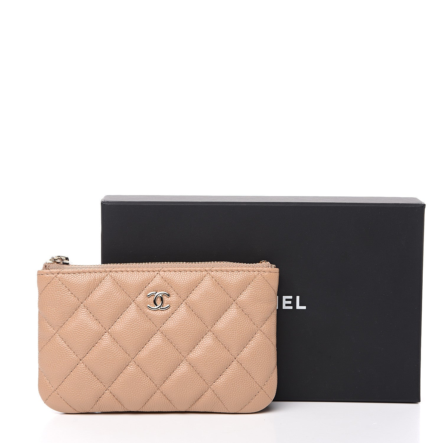 Chanel Caviar Quilted Small Cosmetic Case Beige 7 of 7