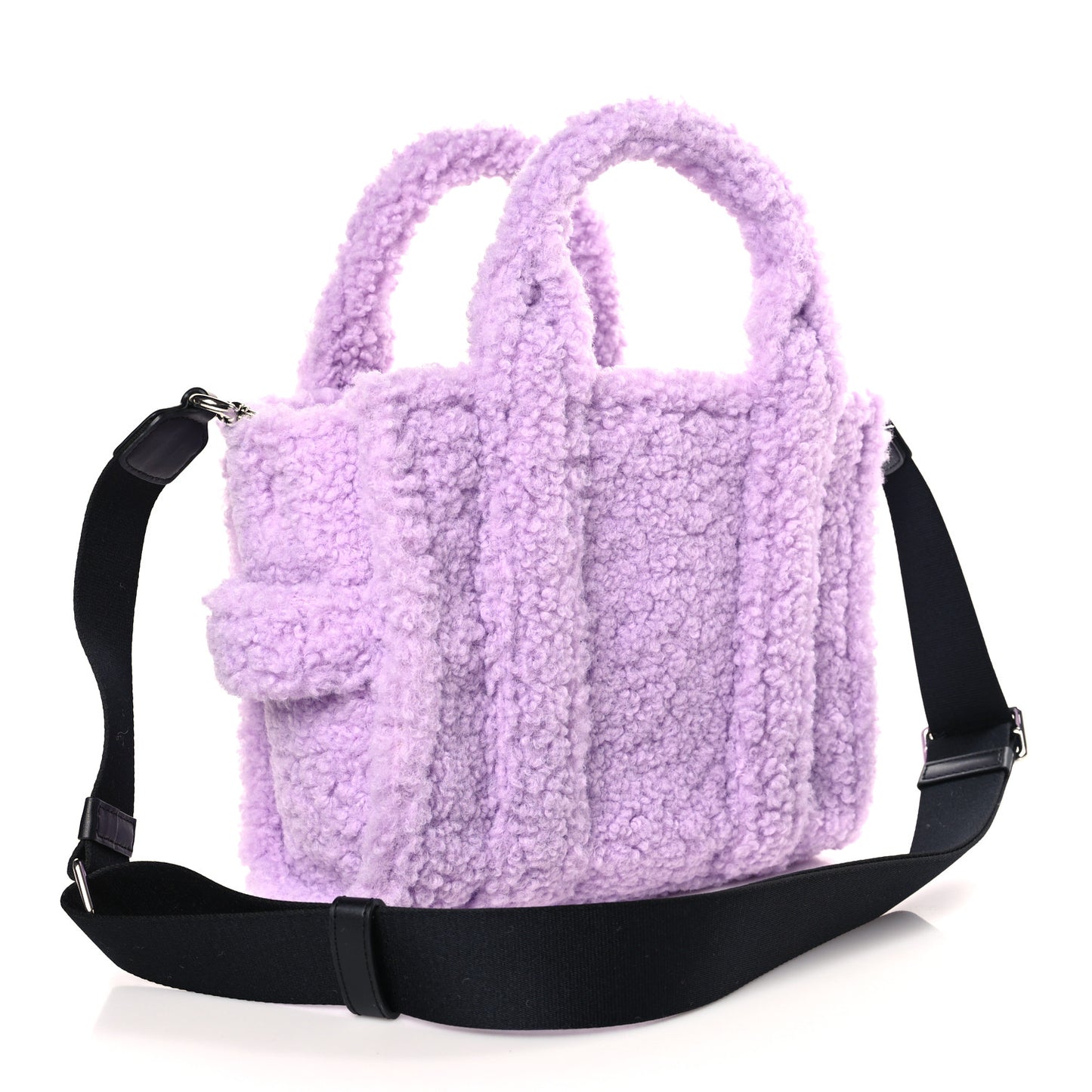 Polyester Cotton Small The Teddy Traveler Tote Bag Lilac