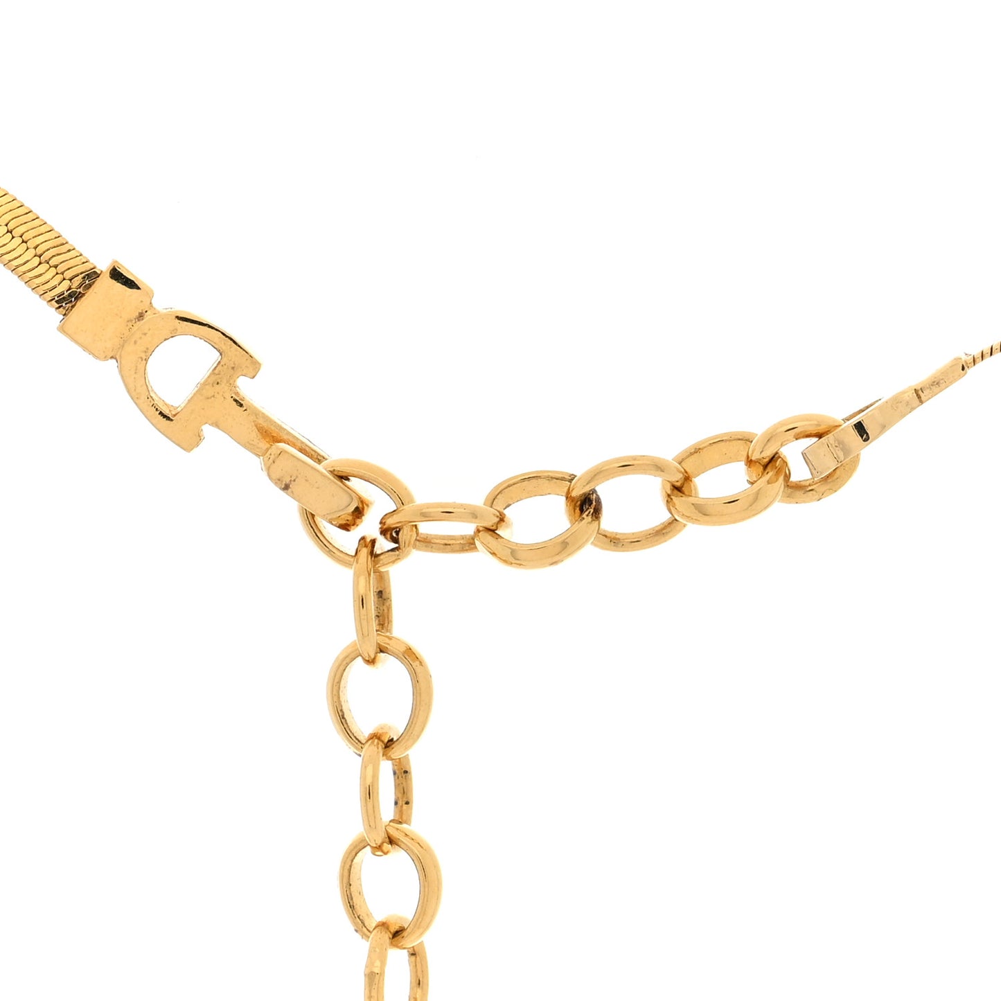 Bow CD Necklace Gold