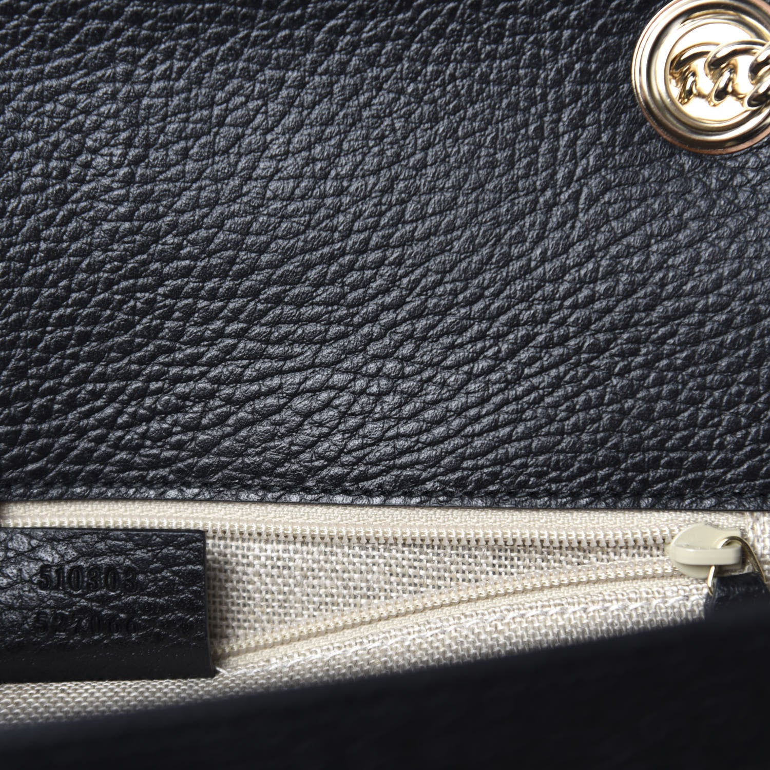 Gucci Dollar Calfskin Interlocking G Shoulder Bag Black 10 of 11