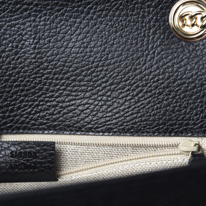 Gucci Dollar Calfskin Interlocking G Shoulder Bag Black 10 of 11