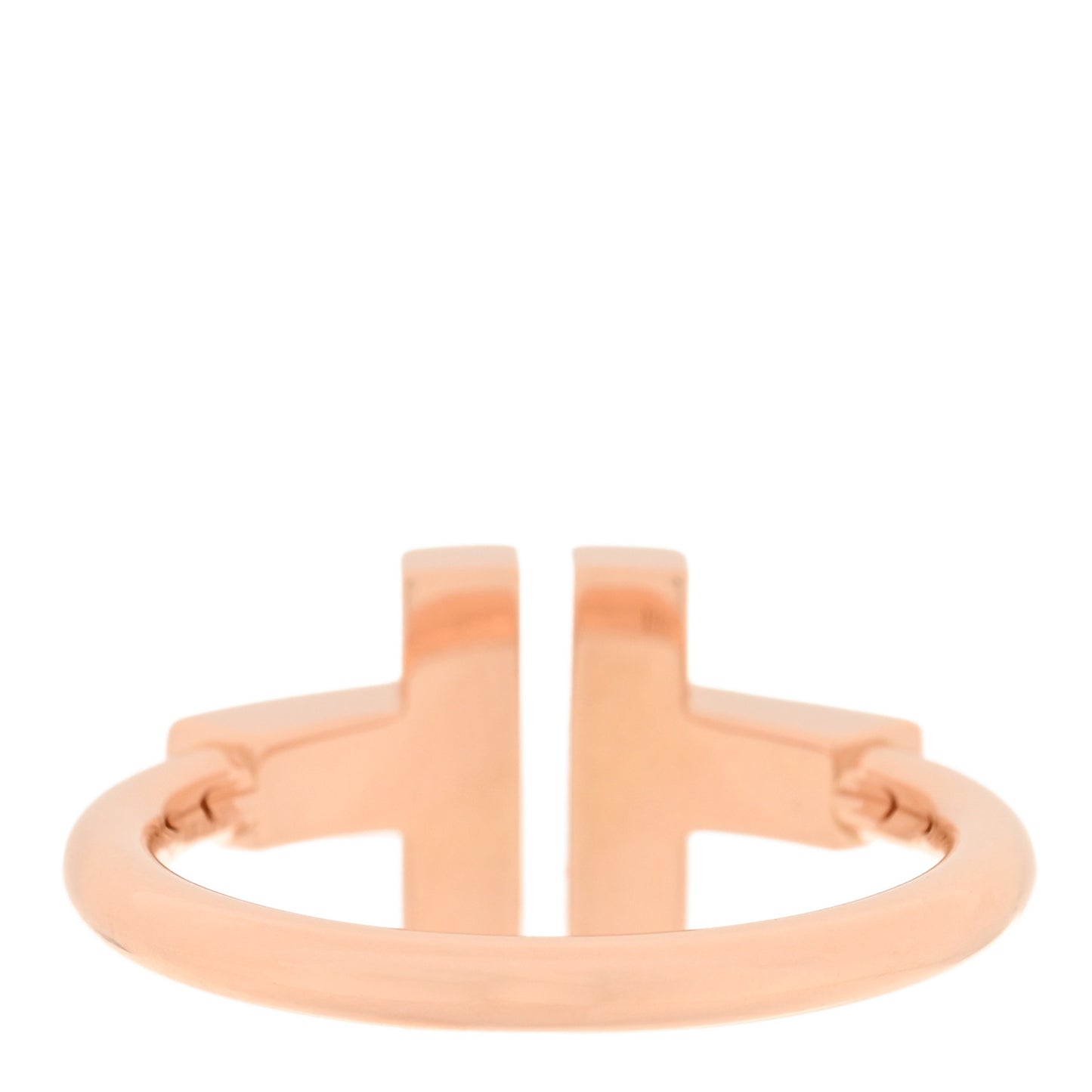18K Rose Gold Mother of Pearl T Wire Ring 50 5.25