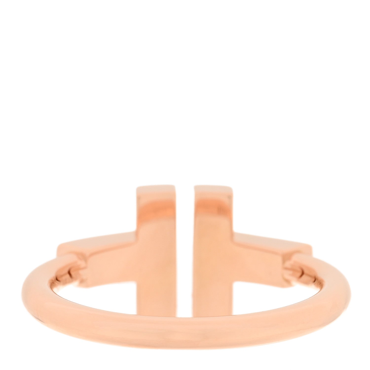 Tiffany 18K Rose Gold Mother of Pearl T Wire Ring 50 5.25 3 of 4