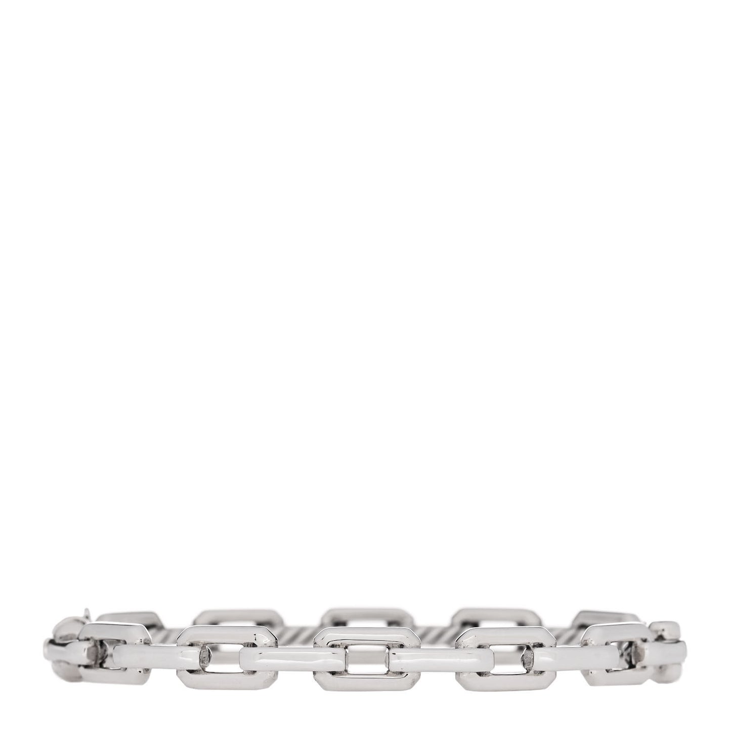 Sterling Silver Diamond 7mm Stax Link Bangle Bracelet