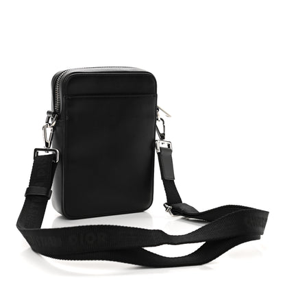 Christian Dior Calfskin Oblique Galaxy Perforated World Tour Messenger Pouch Black 3 of 11