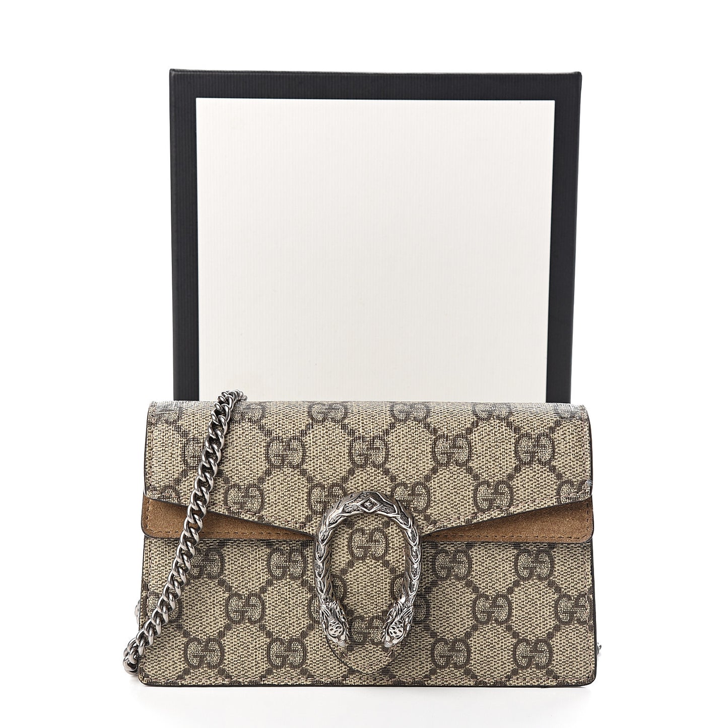 GG Supreme Monogram Super Mini Dionysus Shoulder Bag Taupe
