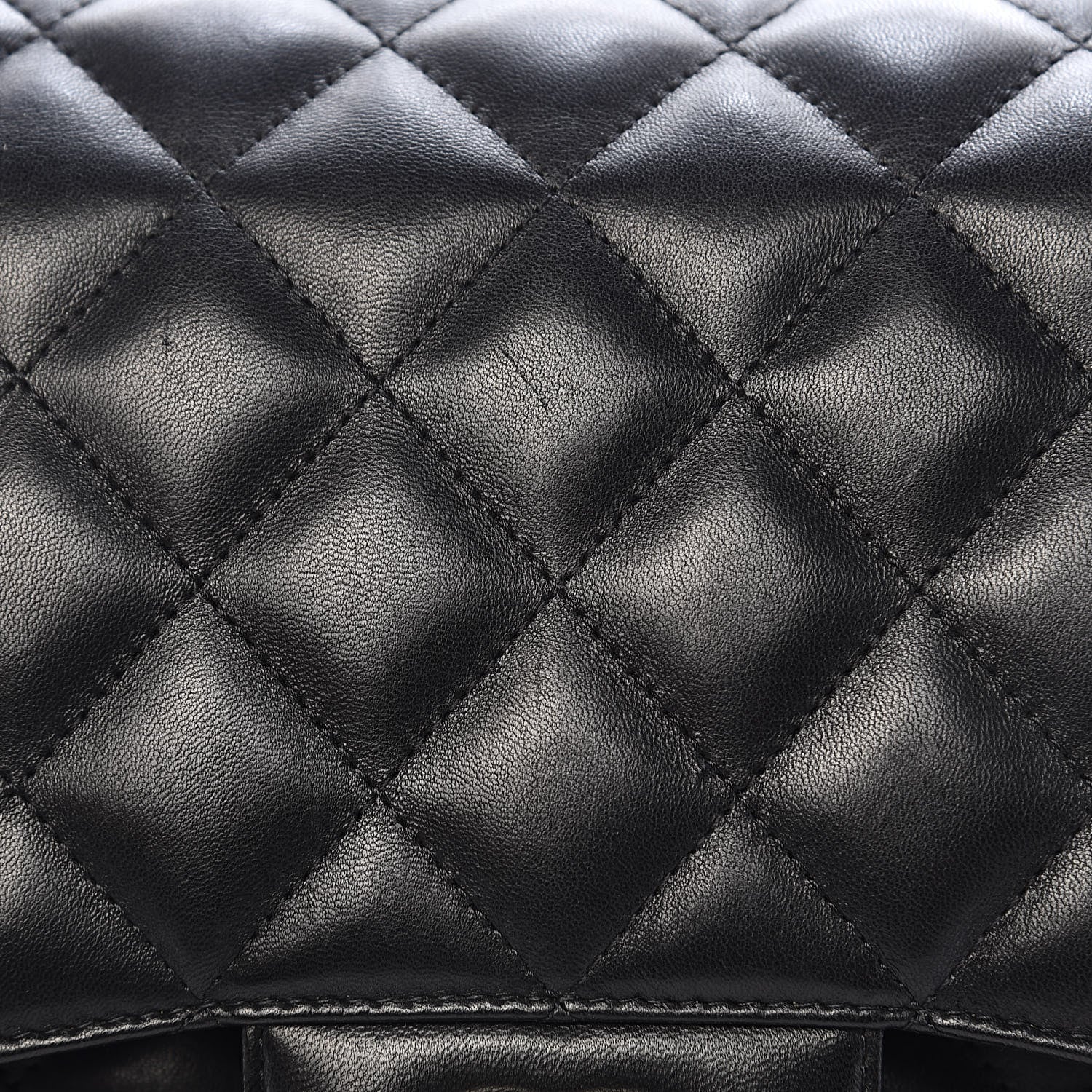 Chanel Lambskin Quilted Jumbo Double Flap Black 9 of 20