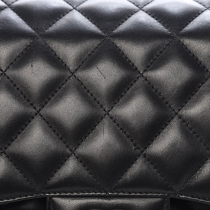 Chanel Lambskin Quilted Jumbo Double Flap Black 9 of 20