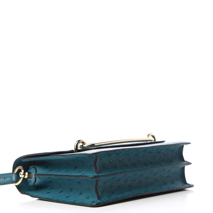 Hermes Ostrich Mini Sac Roulis Cobalt 4 of 11