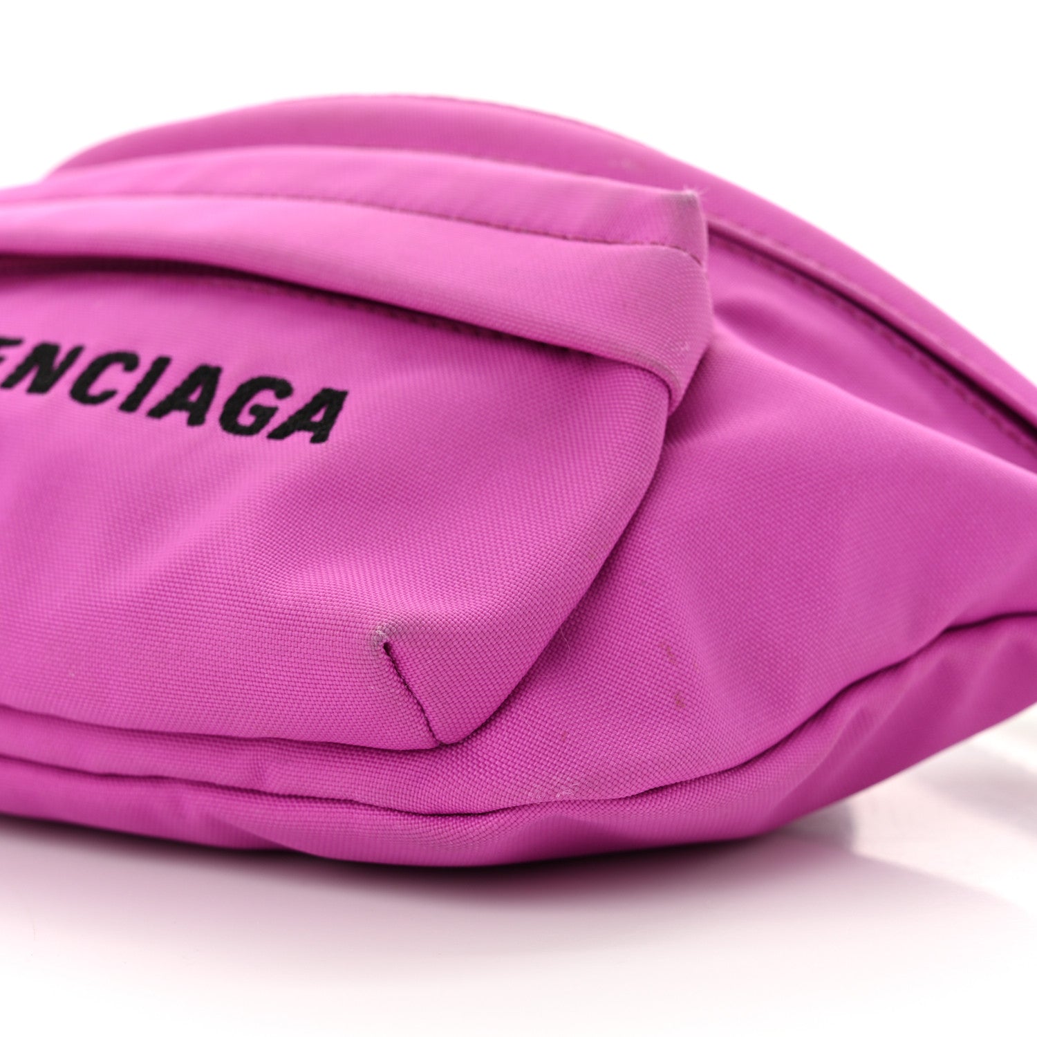 Balenciaga Textured Sport Nylon Logo Wheel Belt Bag Acid Pink 9 of 12