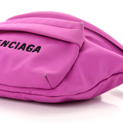 Balenciaga Textured Sport Nylon Logo Wheel Belt Bag Acid Pink 9 of 12