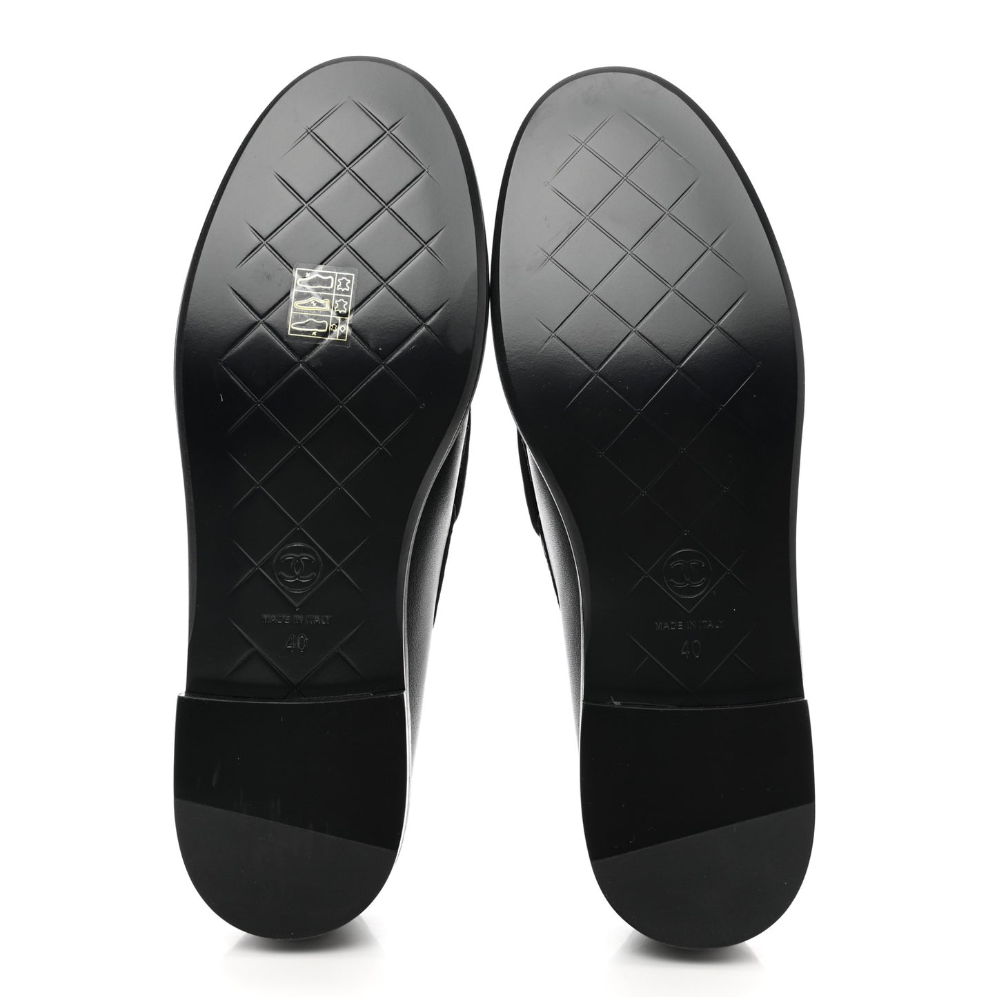 Lambskin Quilted CC Turnlock Loafers 40 Black