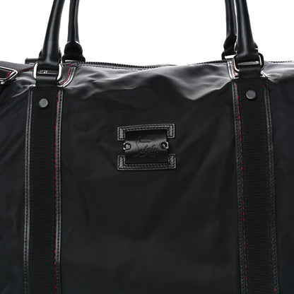 Christian Louboutin Nylon Calfskin Paris Loubcity Weekender Black Gunmetal 7 of 10