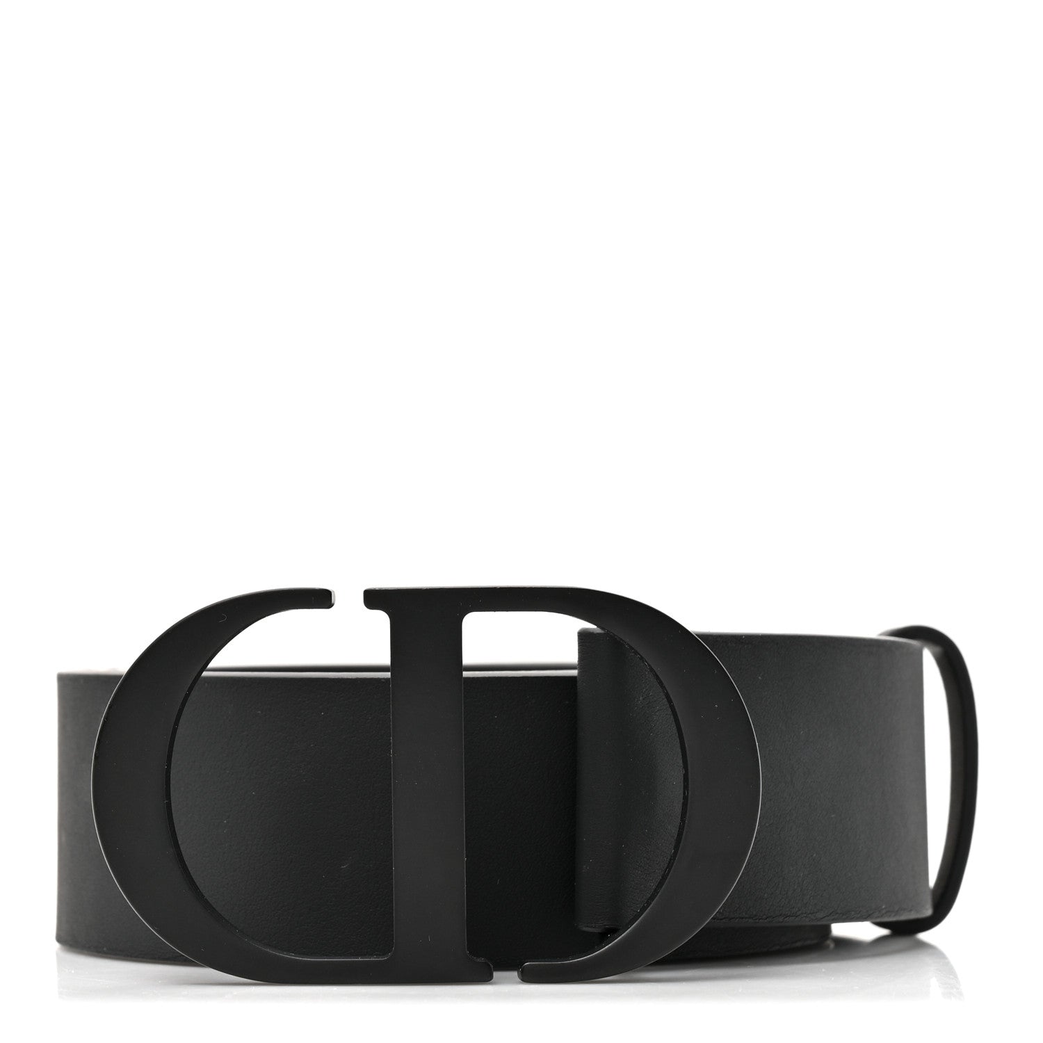 Christian Dior Ultra Matte Calfskin 35mm Montaigne Belt 85 34 Blue Black 1 of 6