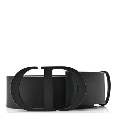 Christian Dior Ultra Matte Calfskin 35mm Montaigne Belt 85 34 Blue Black 1 of 6