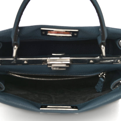 Fendi Cuoio Romano Selleria Elaphe Lace Up Medium Peekaboo Iconic Satchel Tempesta 5 of 16