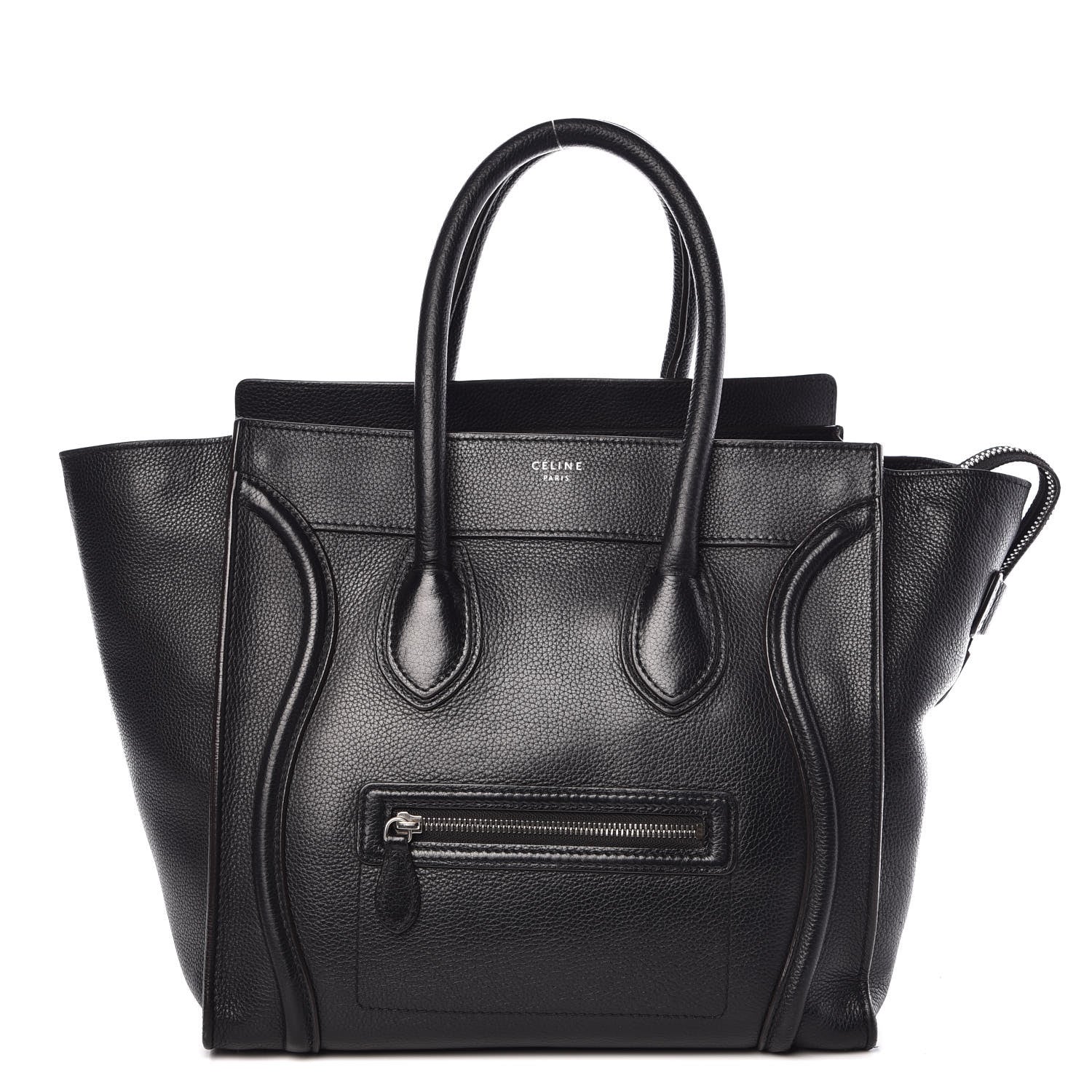 Celine Drummed Calfskin Mini Luggage Black 1 of 11