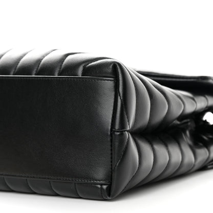 Saint Laurent Calfskin Y Quilted Monogram Monochrome Medium Loulou Chain Satchel Black 10 of 10