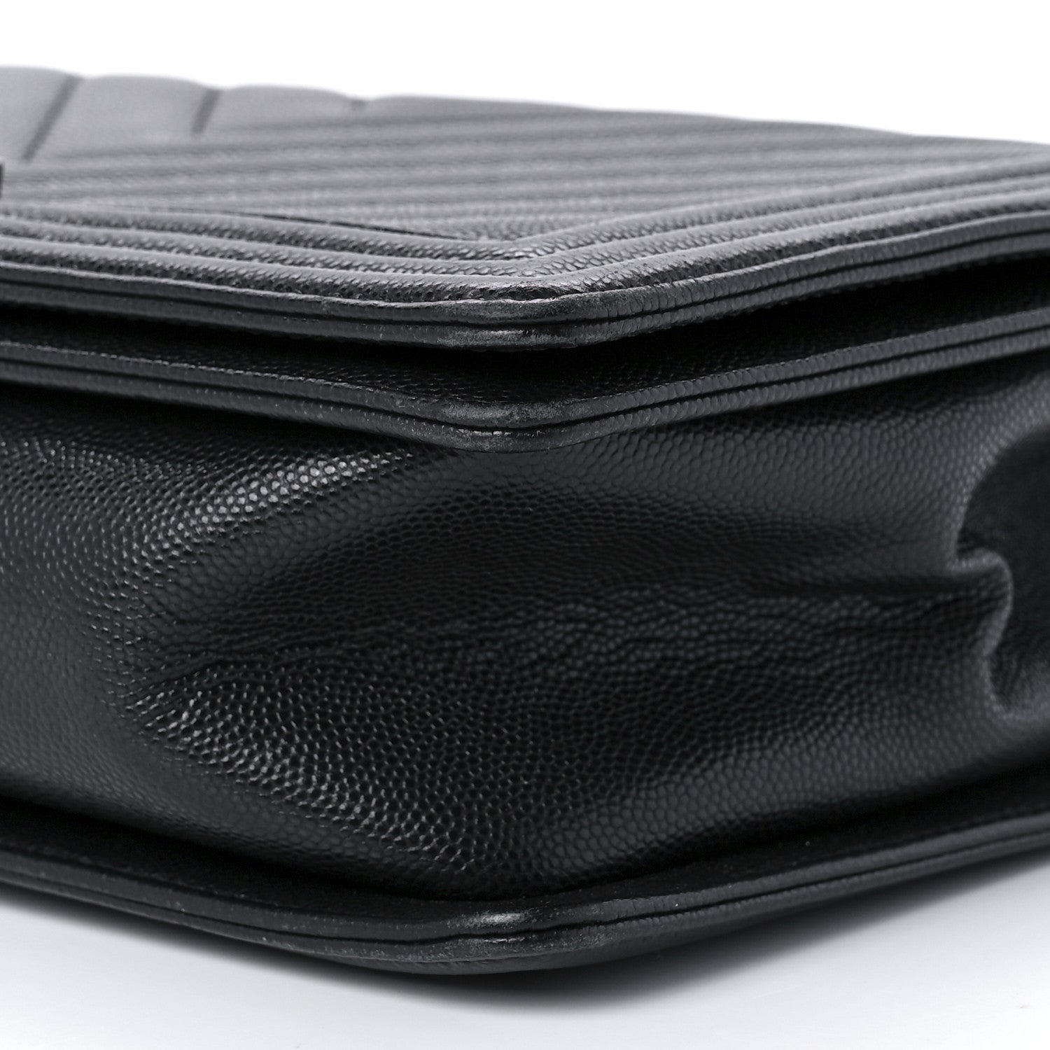 Chanel Caviar Chevron Quilted New Medium Boy Flap Black 9 of 9