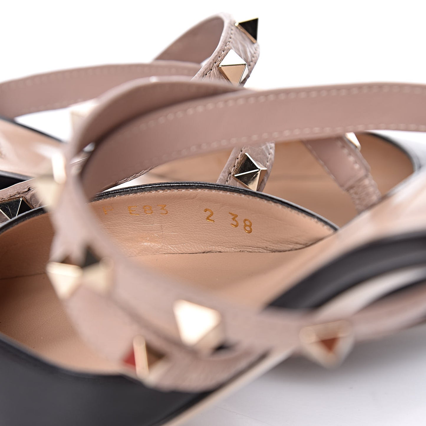 Nappa Rockstud Criss Cross 55mm Mules 38 Black Poudre