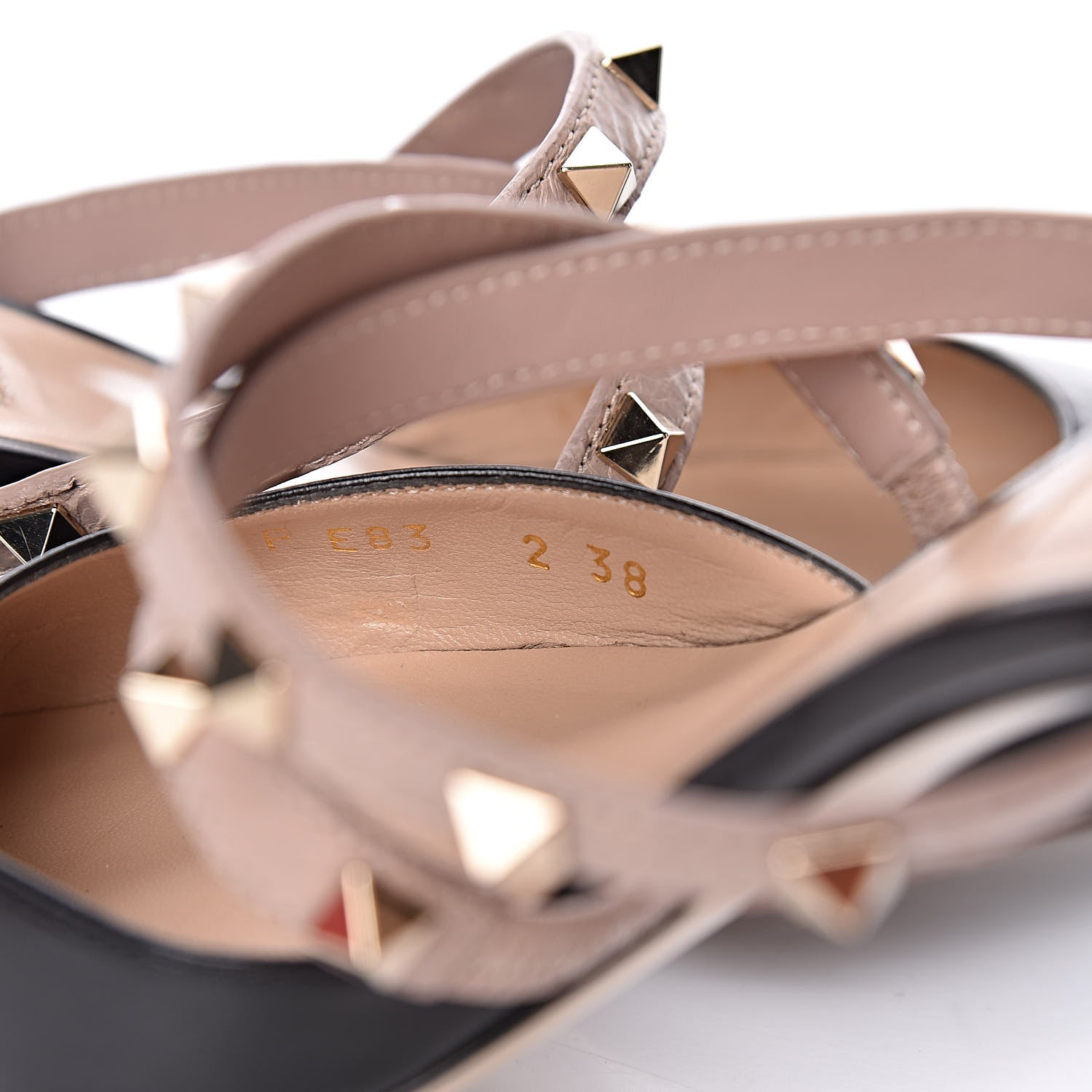 Valentino Garavani Nappa Rockstud Criss Cross 55mm Mules 38 Black Poudre 8 of 13