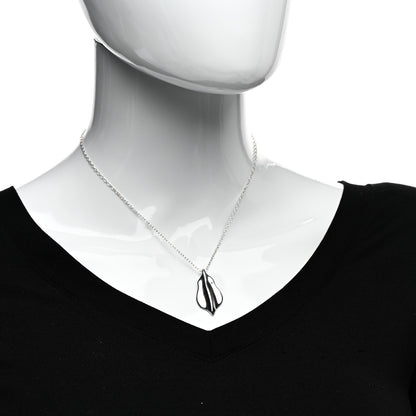 Tiffany Sterling Silver Leaf Pendant Necklace 2 of 4