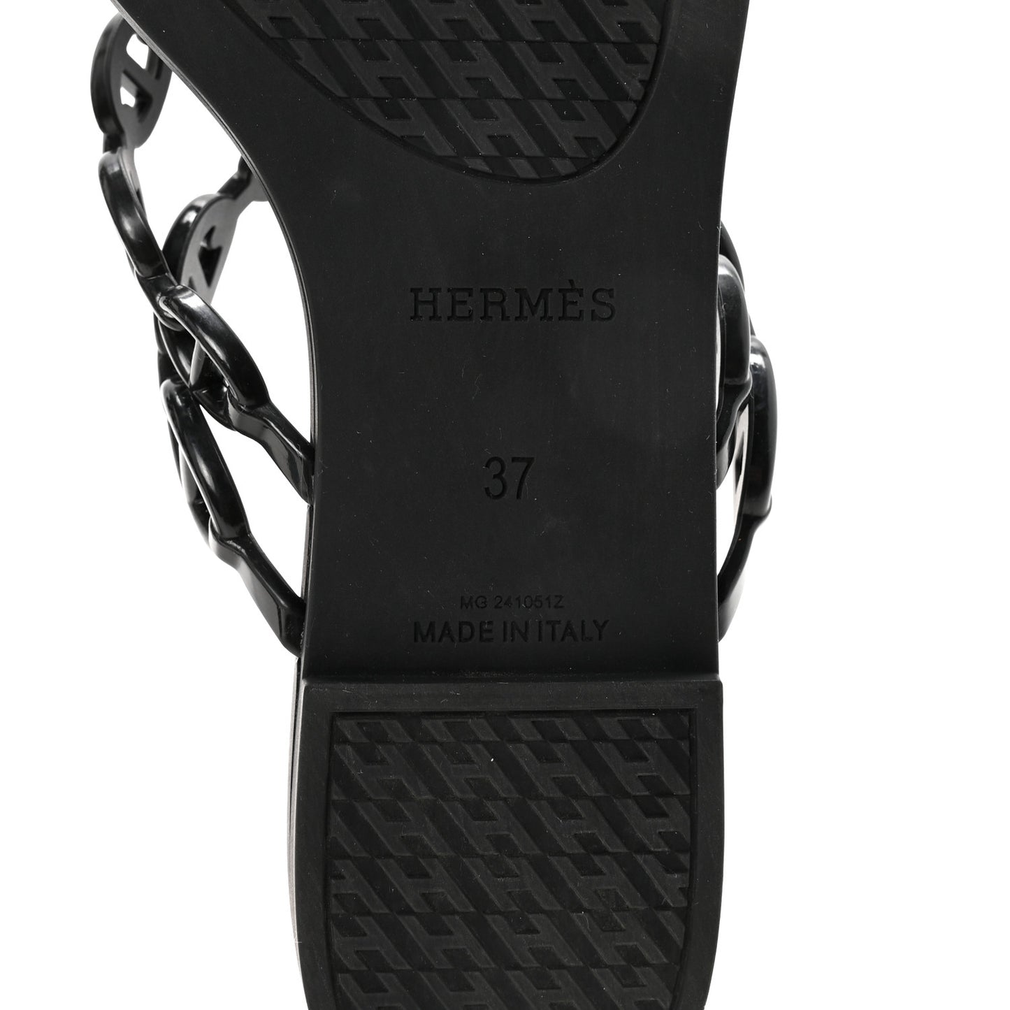 Rubber Chaine d'Ancre Island Sandals 37 Black