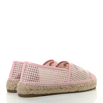 Chanel Mesh Lambskin CC Espadrilles 37 Light Pink Beige 4 of 7