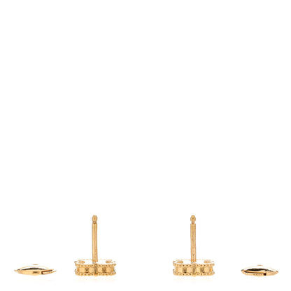Van Cleef & Arpels 18K Yellow Gold Mother of Pearl Sweet Alhambra Earrings 3 of 5