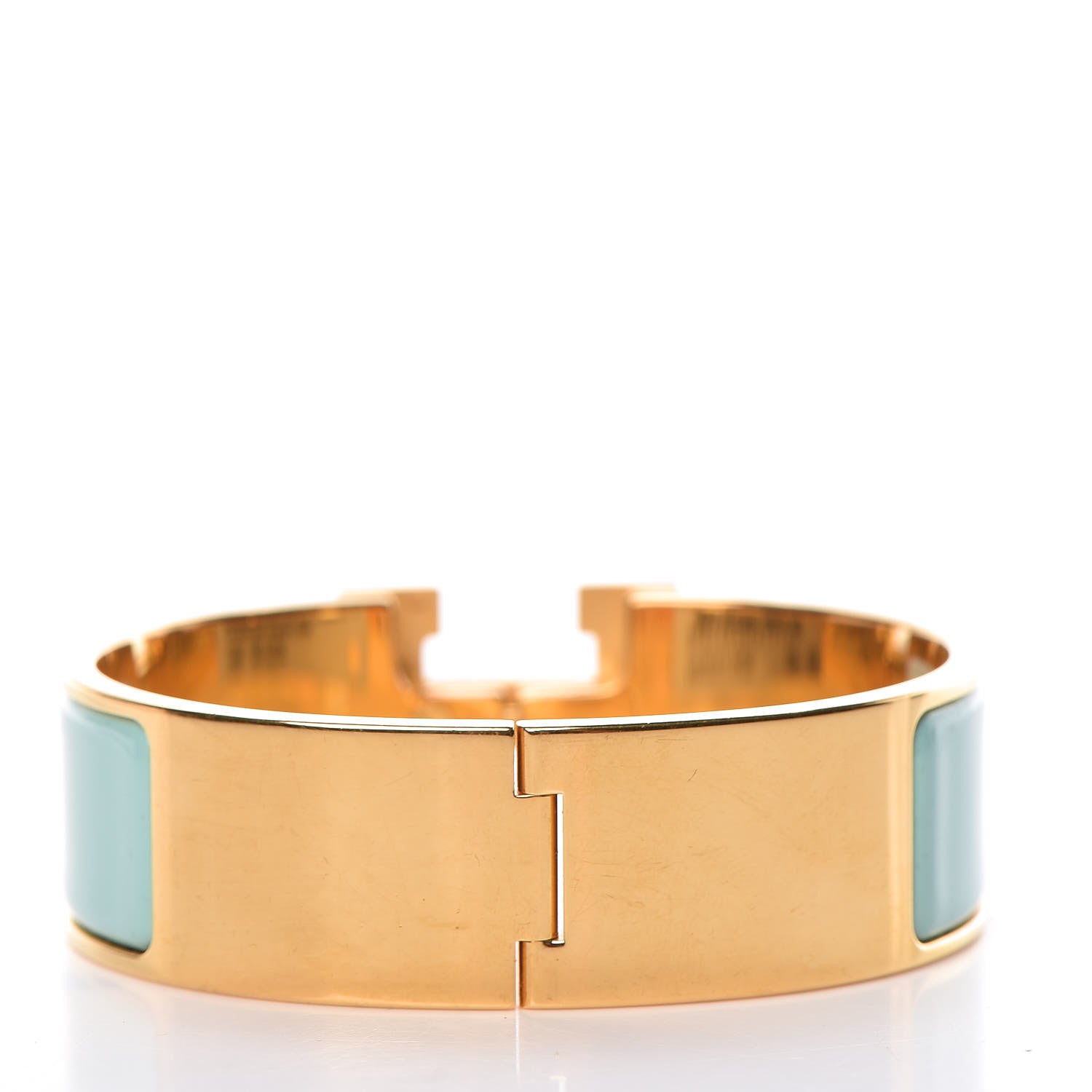 Hermes Enamel Wide Clic Clac H Bracelet GM Lagon 3 of 8