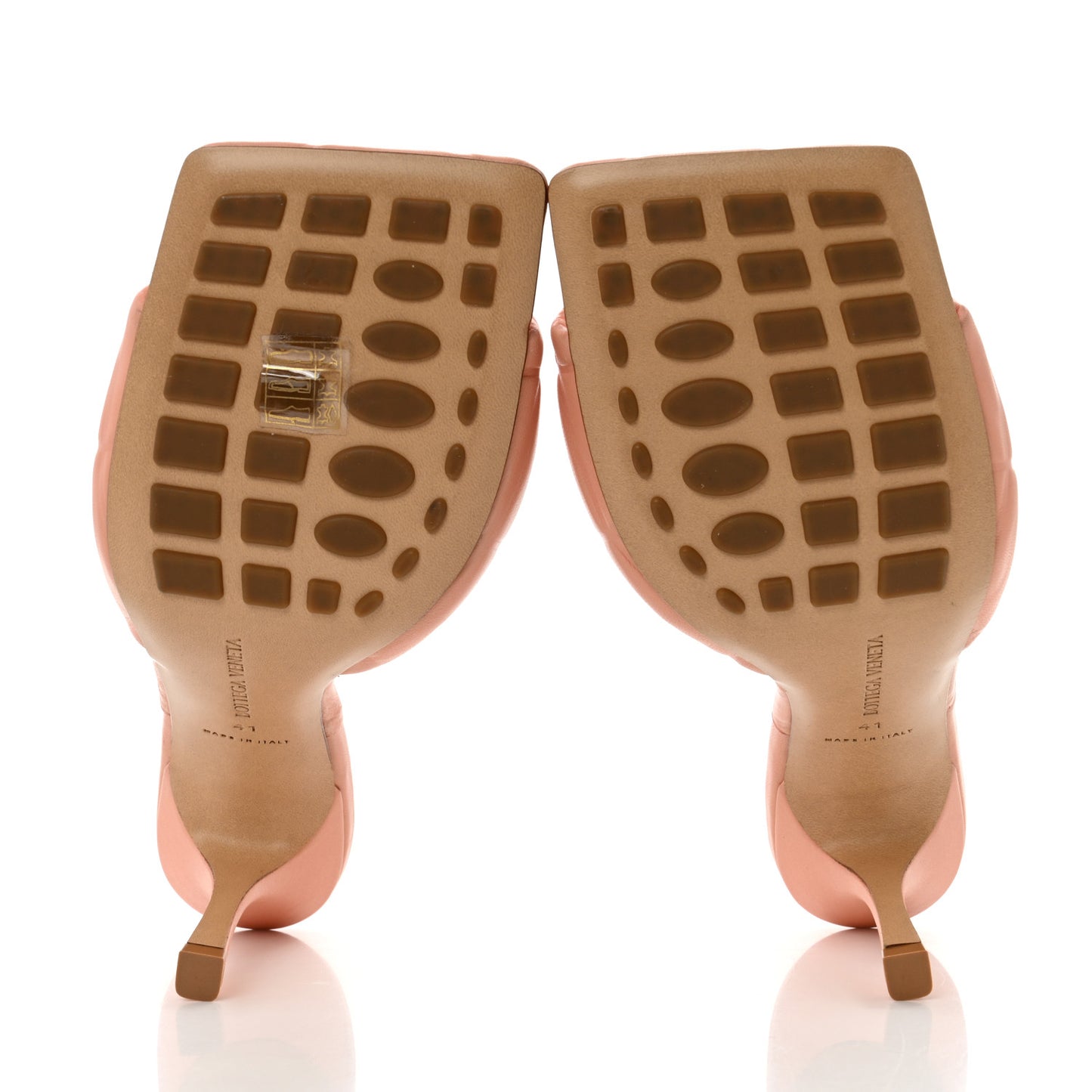 Nappa Quilted Rubber Lido Mule Sandals 41 Blossom