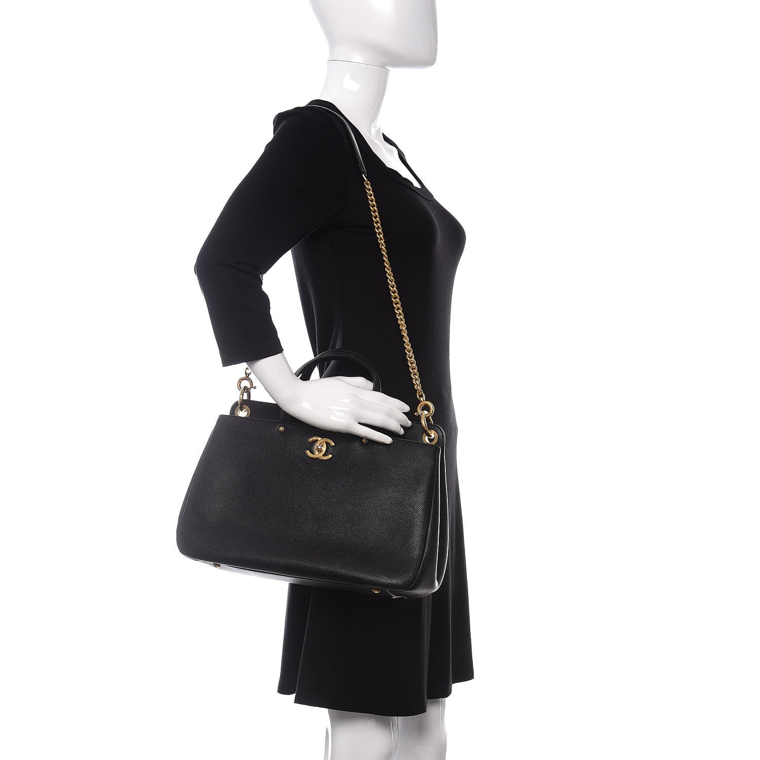 Chanel Caviar Large Shopping Tote Black 2 of 9