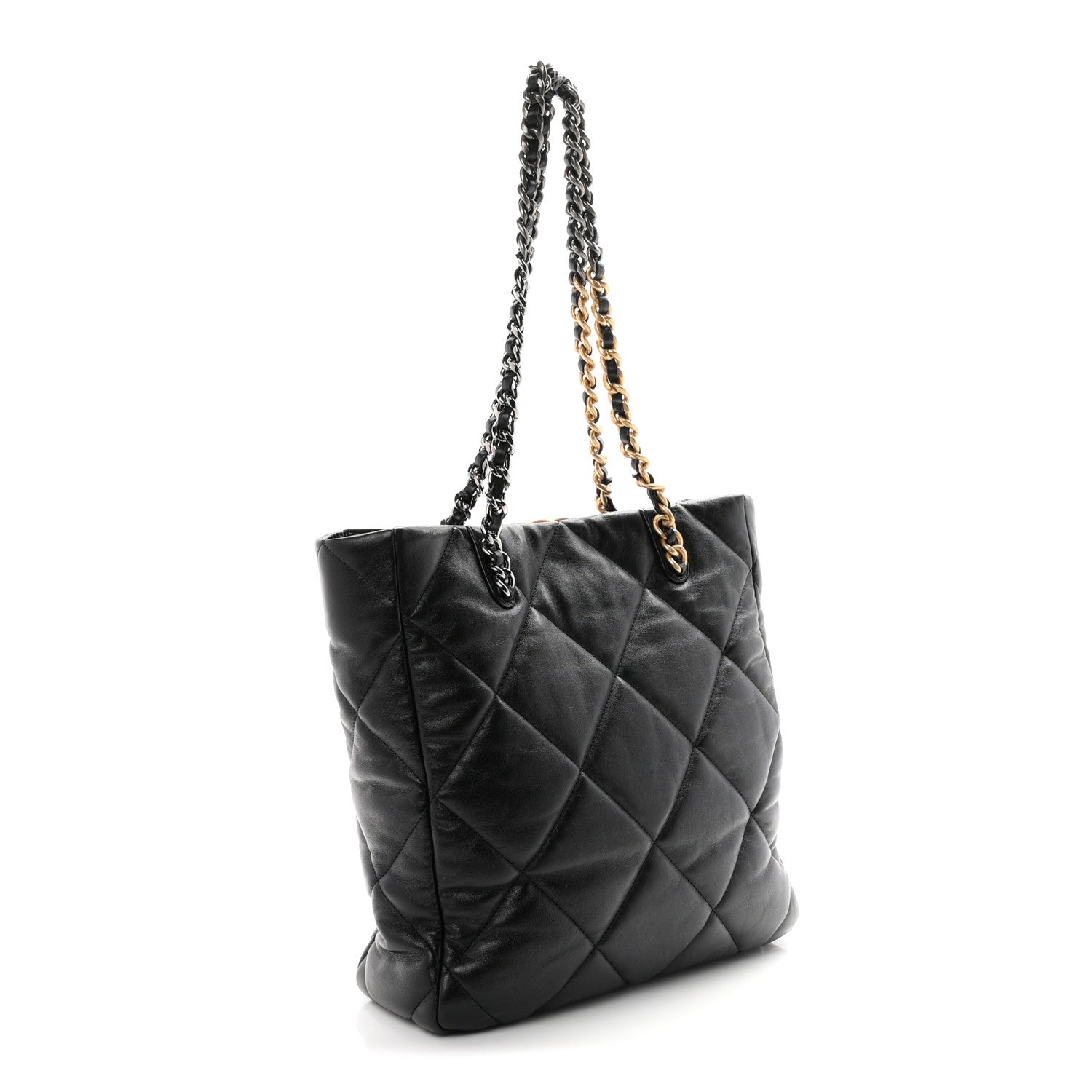 Chanel Lambskin Quilted Chanel 19 Shopping Bag Black 2 of 10