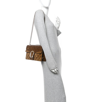 Gucci Suede Jumbo GG Debossed Small Dionysus Shoulder Bag Brown 2 of 10