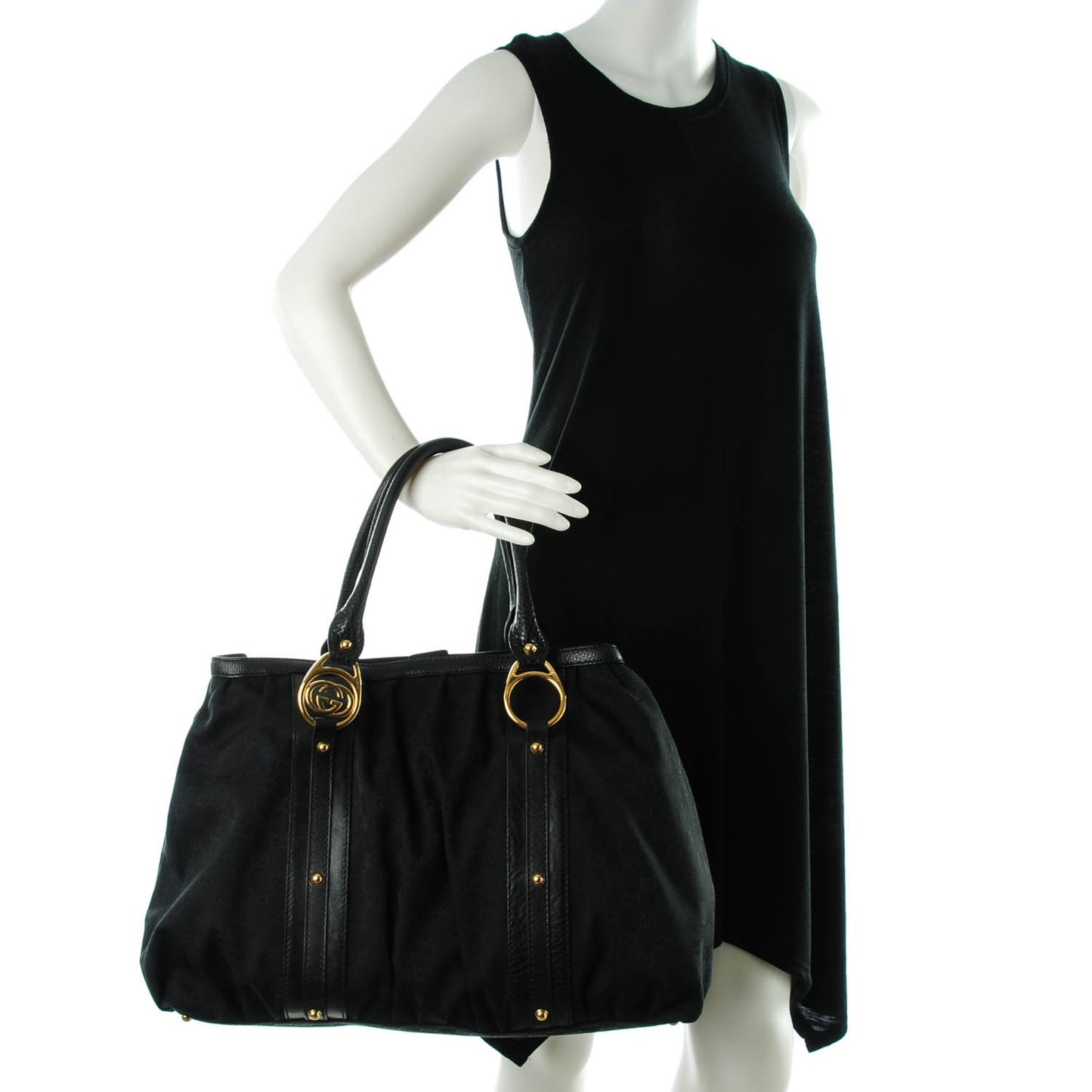 Monogram Medium Interlocking Tote Black