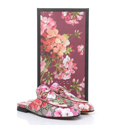 Gucci GG Supreme Monogram Blooms Womens Princetown Slippers 35 Beige Multicolor Dry Rose 8 of 8