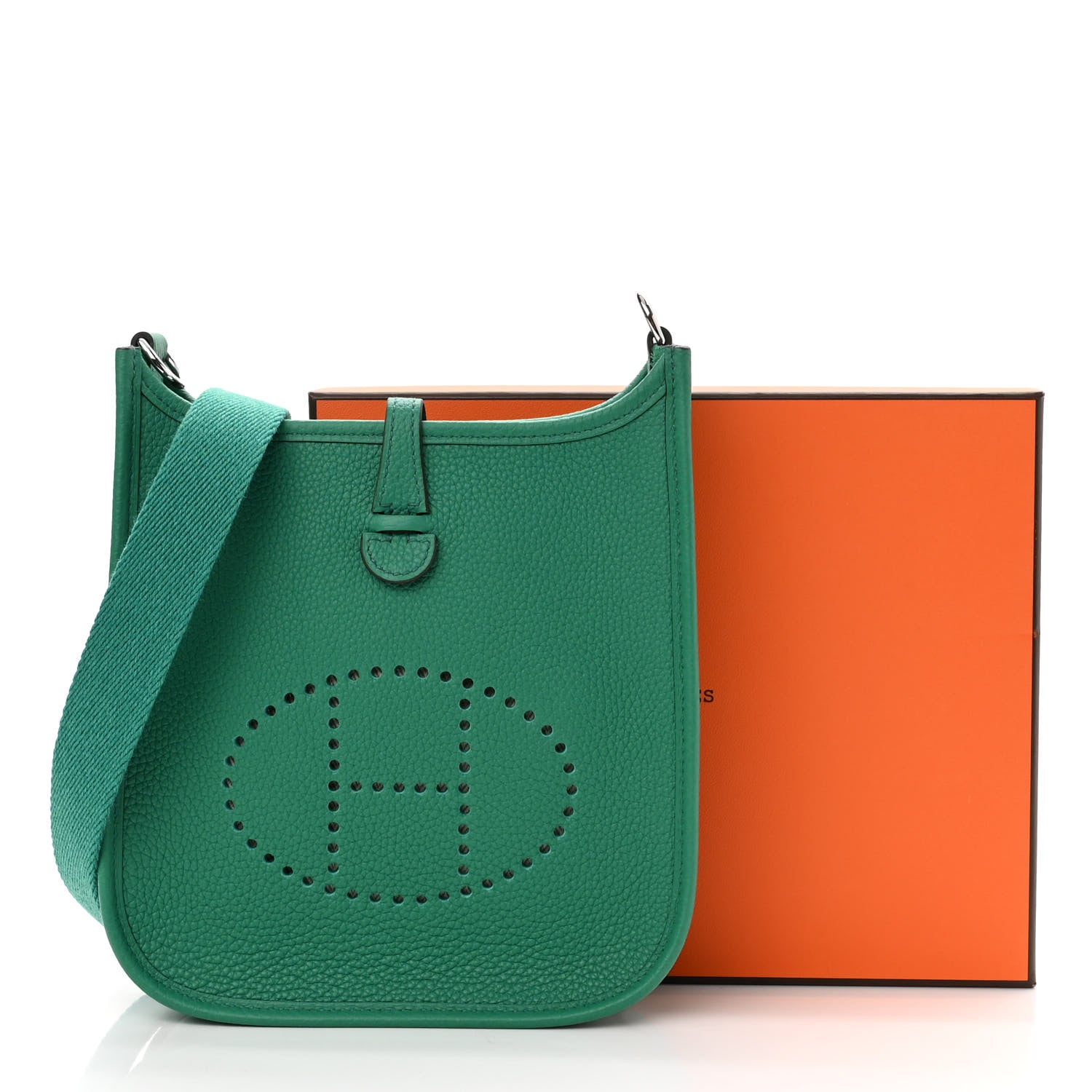 Hermes Taurillon Clemence Evelyne TPM Vert Jade 10 of 10