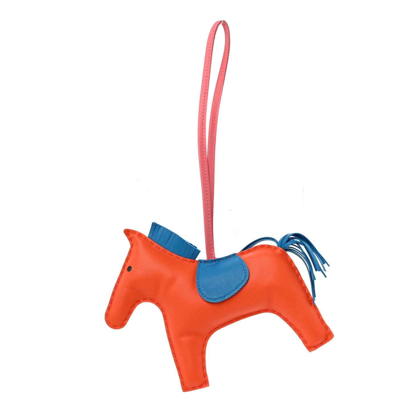 Milo Lambskin Grigri Rodeo Horse Bag Charm GM Orange Poppy Bleu Zanzibar Rose Azalee