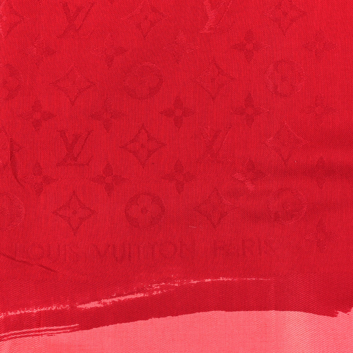 Louis Vuitton Silk Wool Monogram Arty Shawl Pink 2 of 3